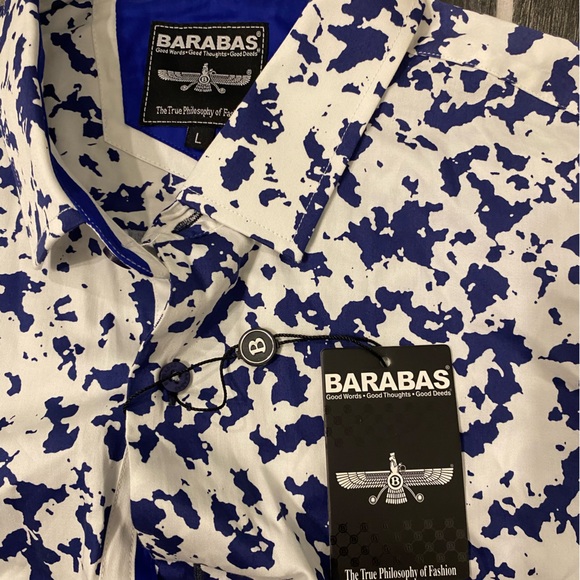 Barabas New NWT Men's Printed Long Sleeve Shirts Size Large Set Of Two - Picture 5 of 5